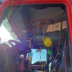 Geburtstag haben im LKW